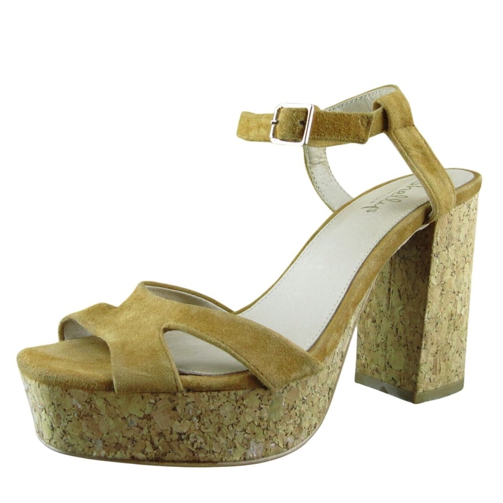 Shellys London‎  Women Ankle Strap Sandal Shoes Brown Leather Size 39 Medium
